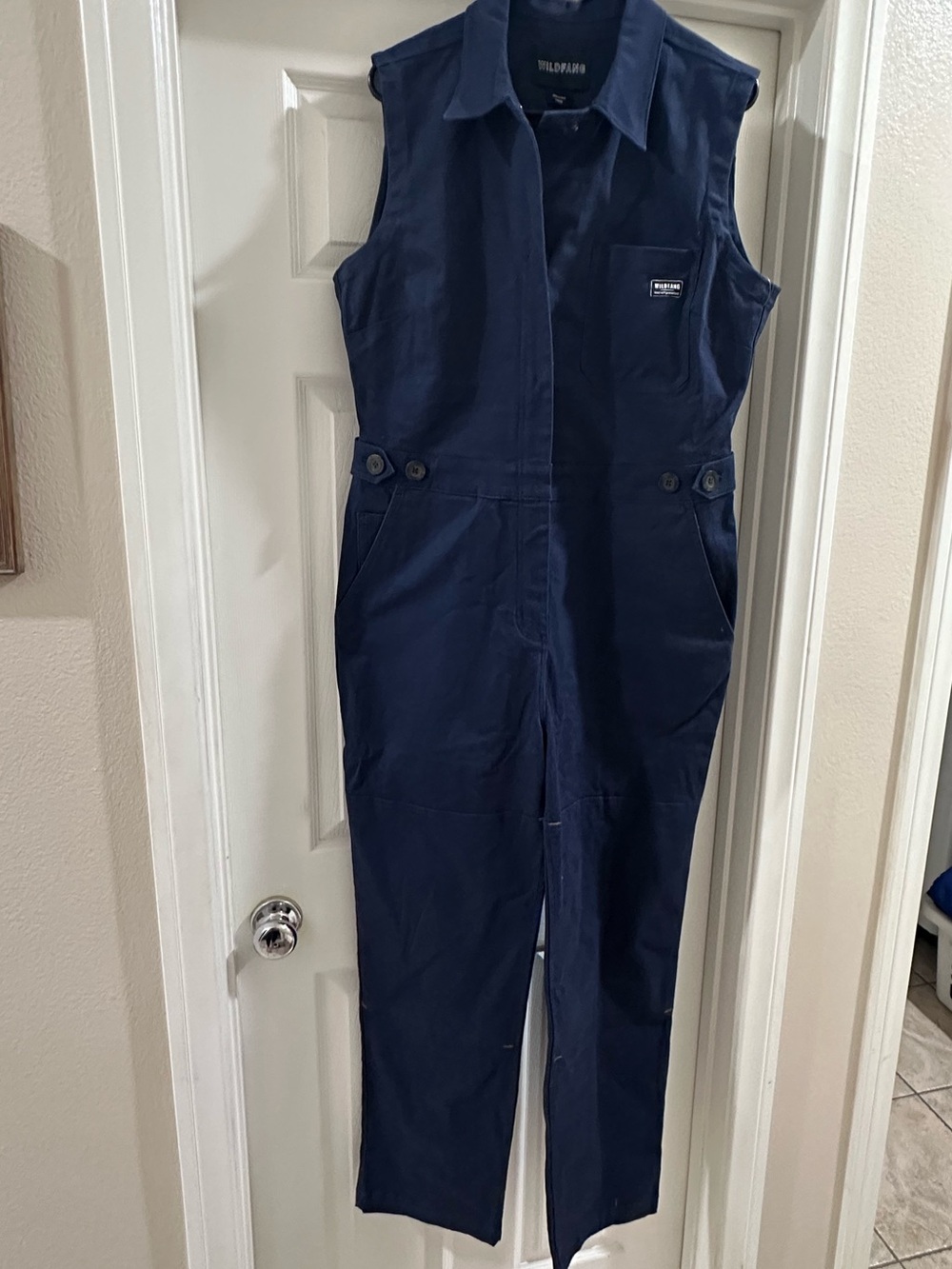 Wildfang The Essential Sleeveless High Waisted Coverall Jumpsuit